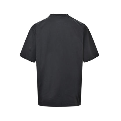 Balenciaga 25ss designer glitter printed short sleeves