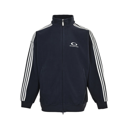 Balenciaga/Balanciaga five-bar circle embroidery suit polar fleece jacket