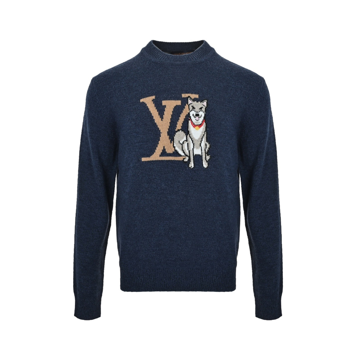 Louis Vuitton puppy jacquard crew neck sweater