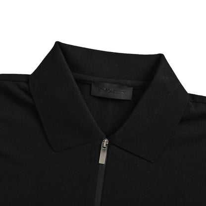 Moncler/Mask Black Label Half-Zip Polo Short Sleeve