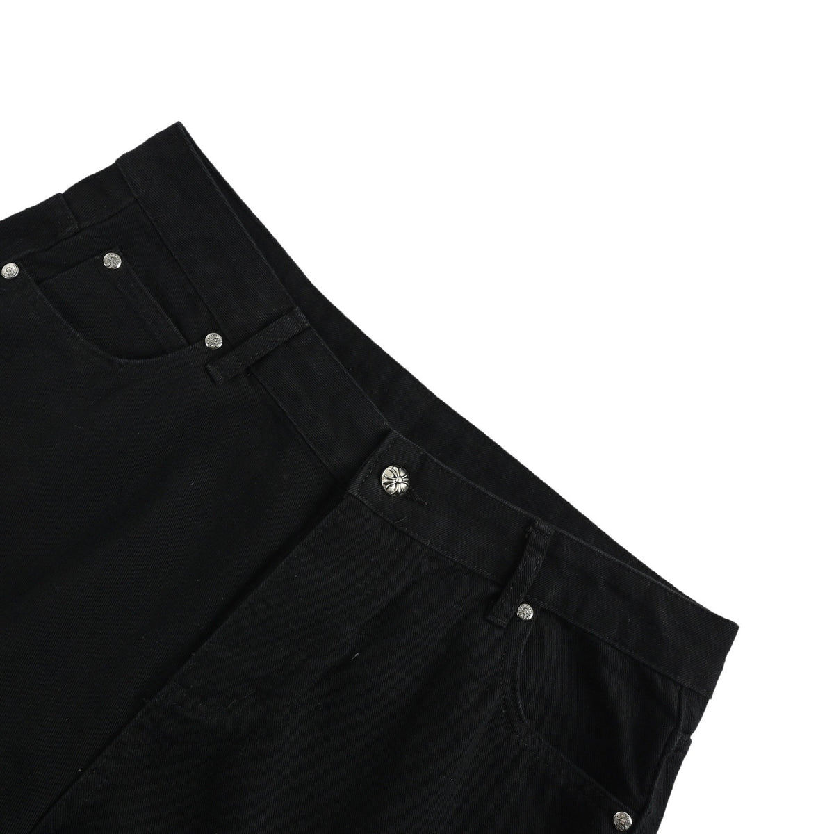 Chrome Hearts/Chrome Heart cross patch embroidered washed jeans