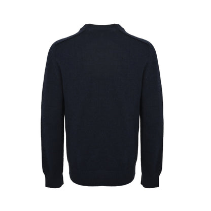 Burberry hem war horse solid color splicing cashmere round neck knitted sweater