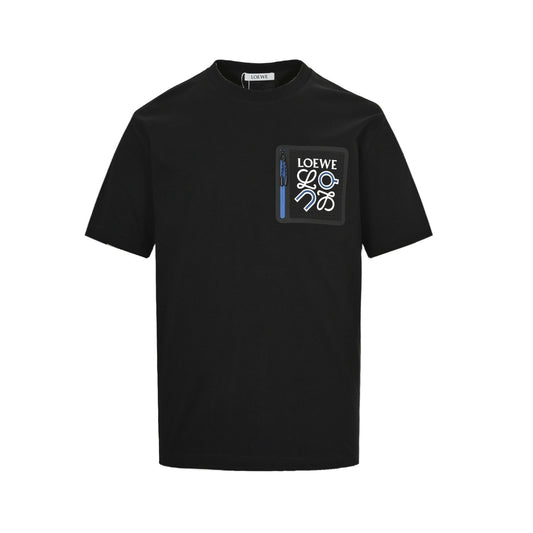 Loewe/Luo Yiwei 25ss Angpa joint pocket print short sleeves