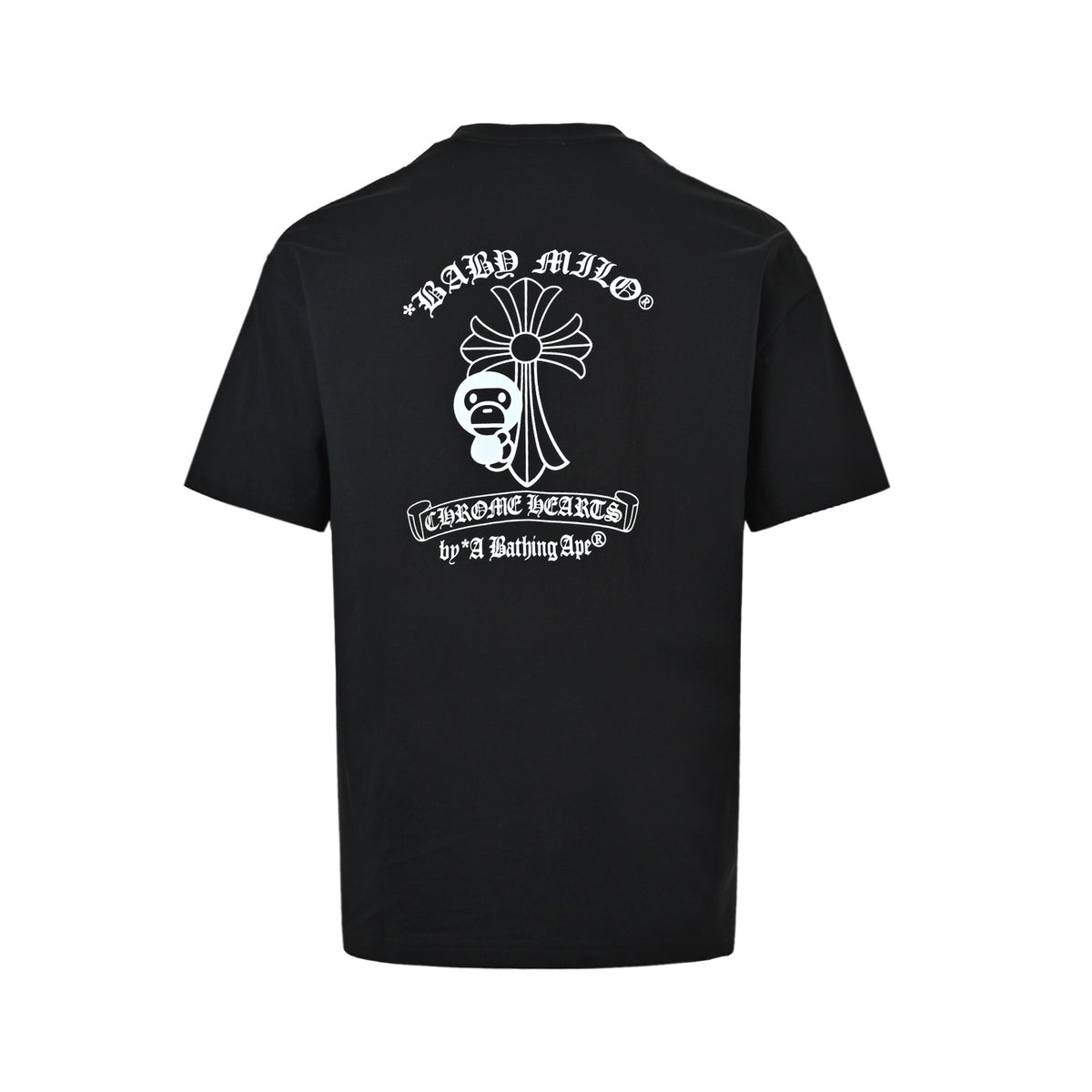 BAPE/Ape Man Crow Heart Joint Classic Letter Print Short Sleeve