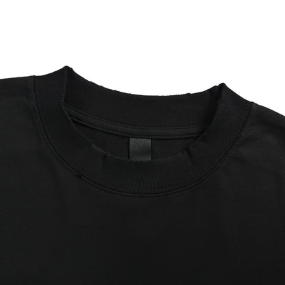 Chrome Hearts/Chrome Heart 26ss flocked cross laminated scroll printed short sleeves