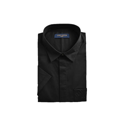 Louis Vuitton 26ss pocket presbyopic embossed short-sleeved shirt