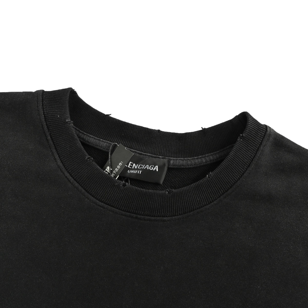 Balenciaga hand-painted luminous printed crew neck sweatshirt