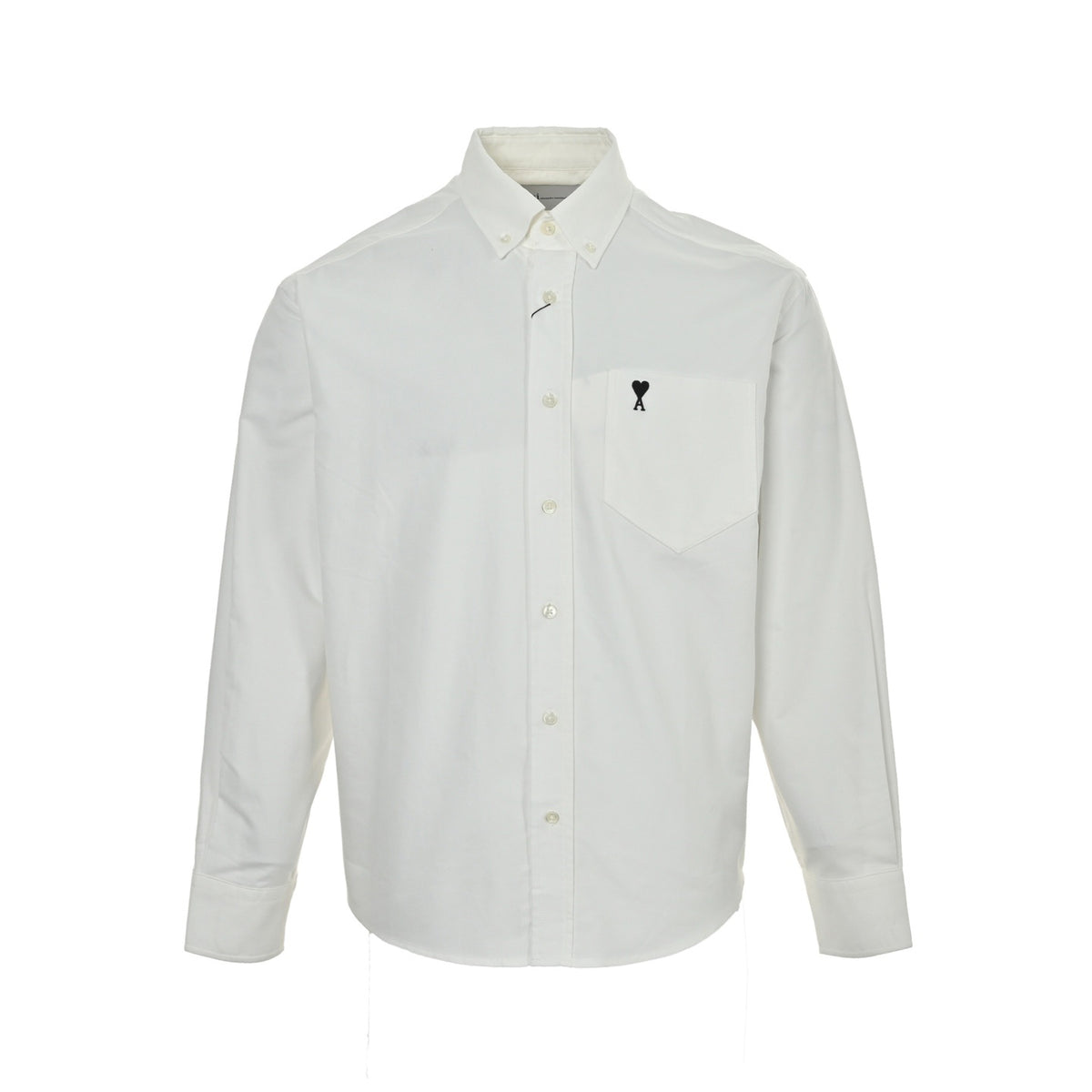 Ami Paris pocket heart embroidered shirt