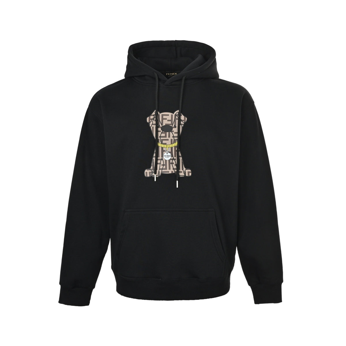 Fendi puppy print hooded sweatshirt
