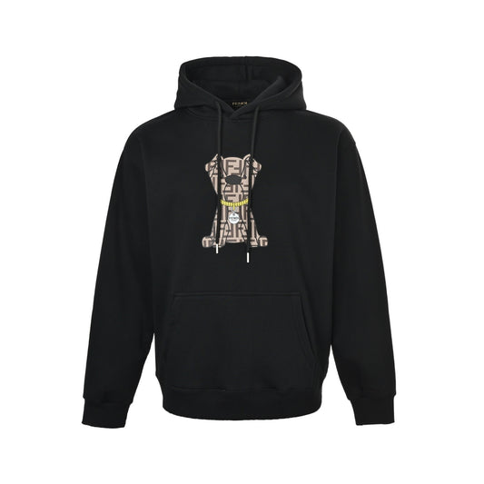 Fendi puppy print hooded sweatshirt