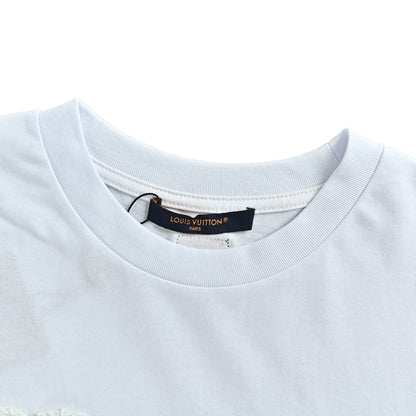 Louis Vuitton denim letter logo short sleeves