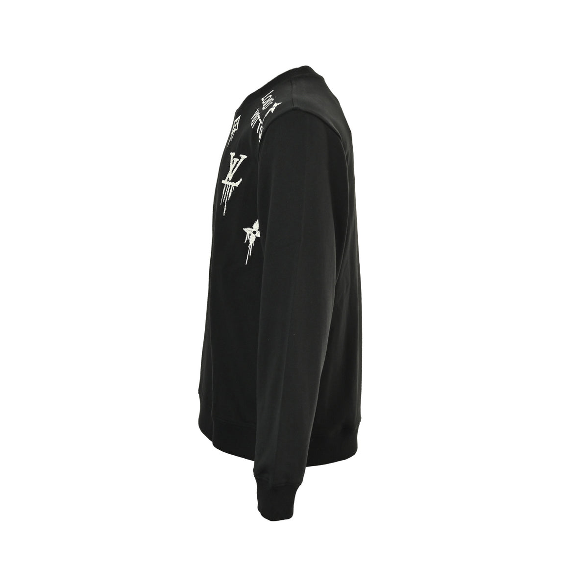 Louis Vuitton 25Fw tassel presbyopic letter embroidered round neck sweatshirt