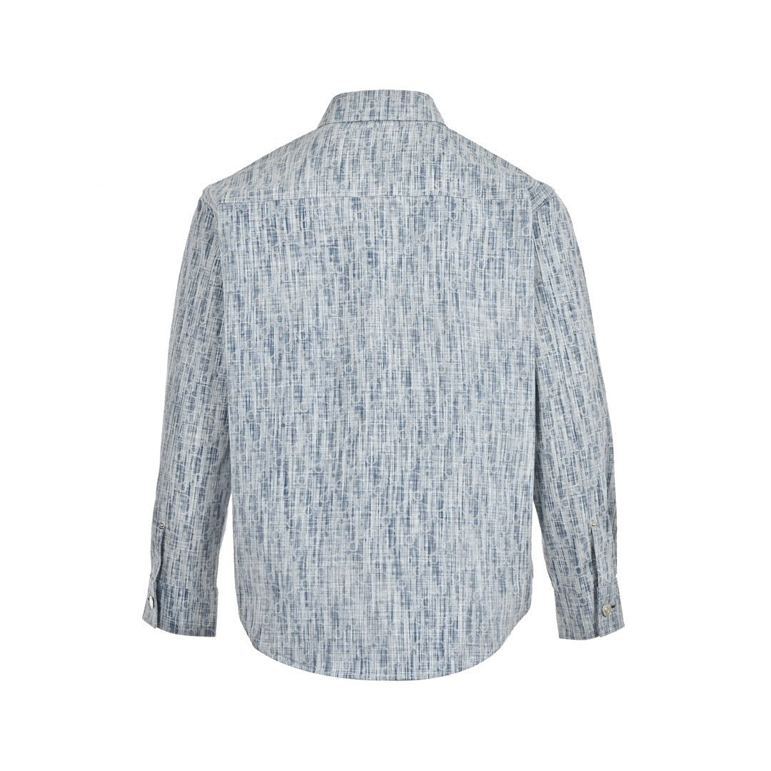 Dior 22ss classic all-over printed old flower denim shirt jacket