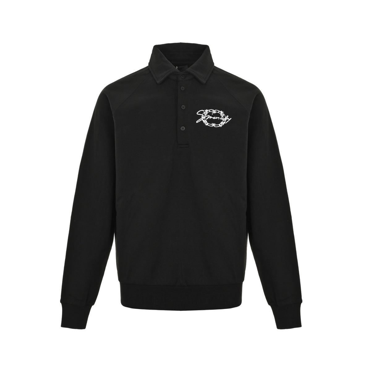 GIVENCHY grass embroidered corolla POLO collar sweatshirt