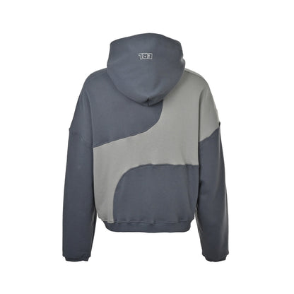 ERL Martin Cortis same style deconstructed patchwork hooded sweatshirt