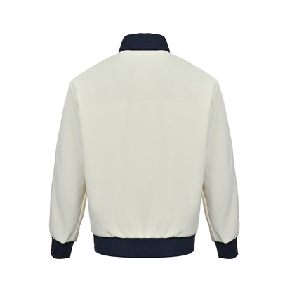 Adidas clover embroidered retro stand collar jacket