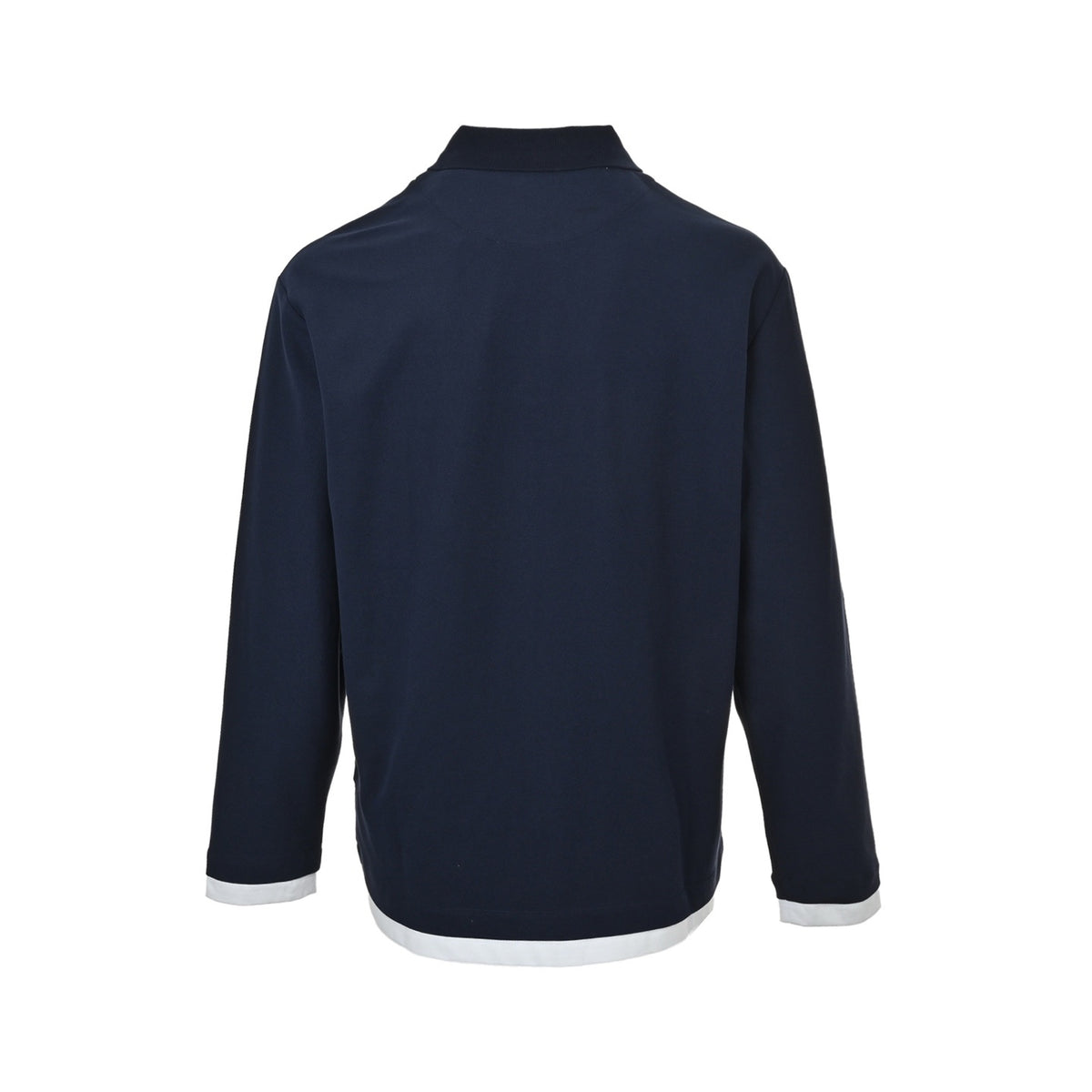 Prada fake two-piece Polo long sleeves with patchwork fabric label