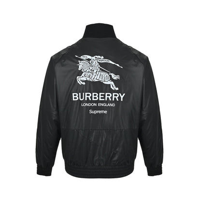 Burberry & Supreme joint style war horse embroidered jacket