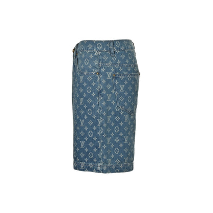 Louis Vuitton all-over printed denim shorts