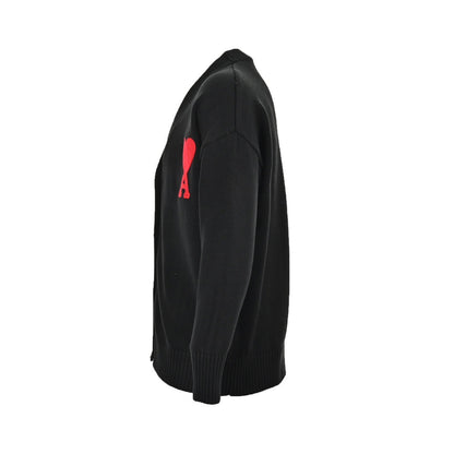 Ami 21Fw embroidered micro-label love sweater cardigan