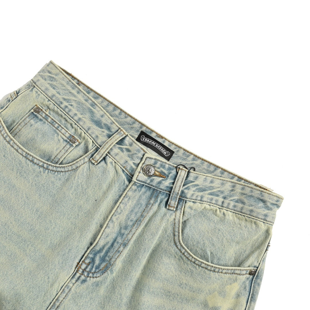 Chtome Heart/Cro Heart Classic White Cross Jeans