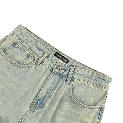 Chtome Heart/Cro Heart Classic White Cross Jeans