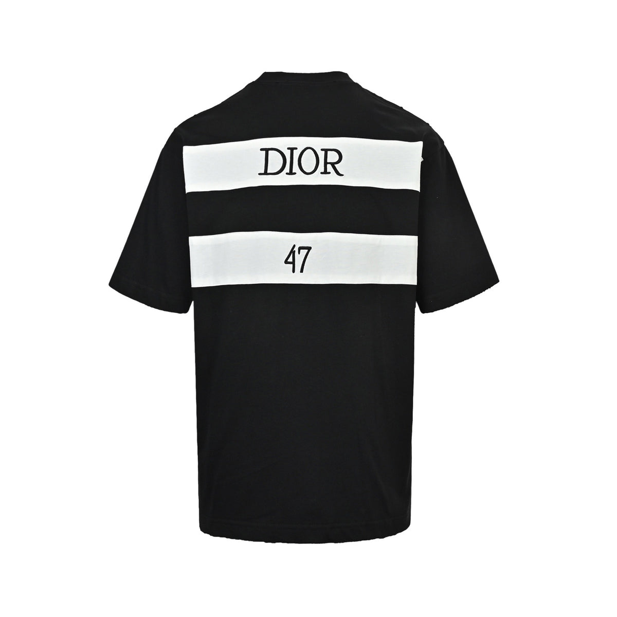 Dior 26ss letter embroidered patch short sleeves