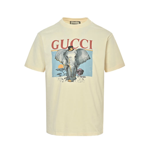 Gucci 26ss fun cartoon print short sleeves