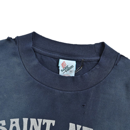 SAINT MICHAEL 25ss skull lightning print short sleeves