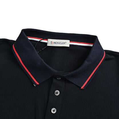 Moncler/Muzzled Chest Logo patch embroidered Polo short sleeves