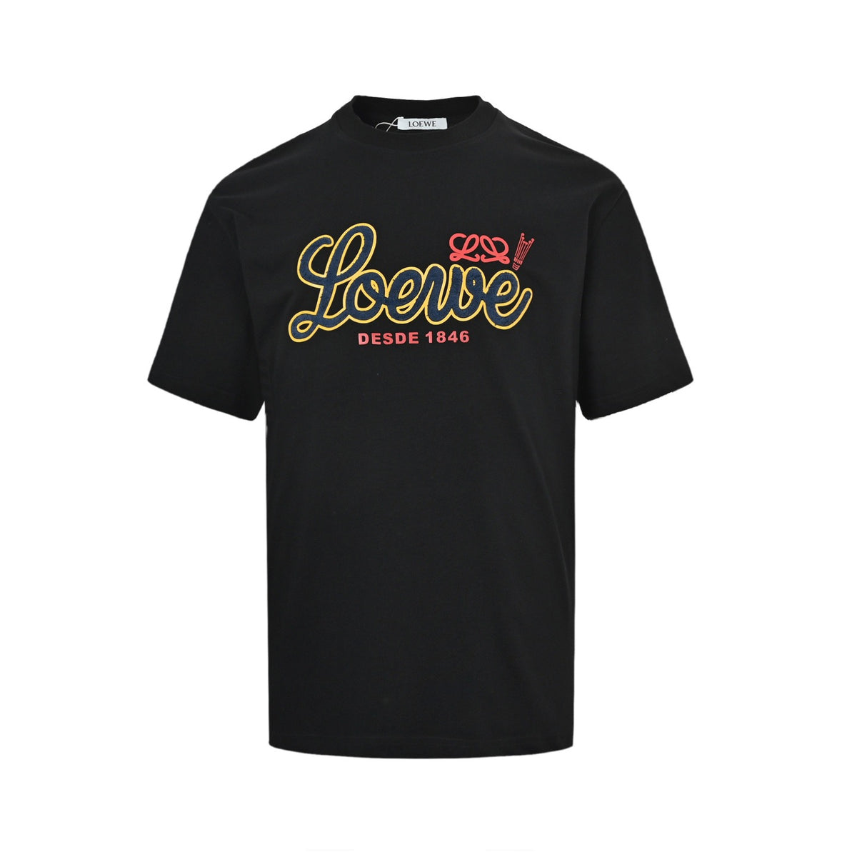 Loewe 26ss towel patch letter short sleeves