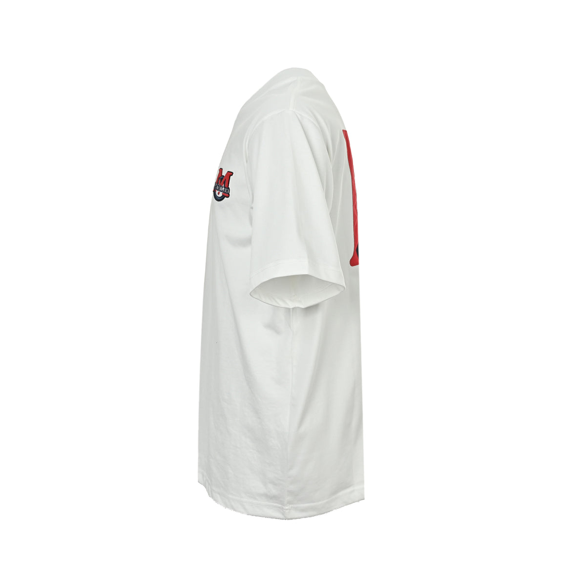 Moncler/muzzled back large M patch embroidered round neck short sleeves