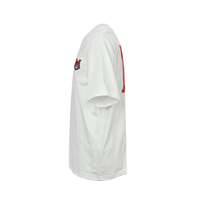 Moncler/muzzled back large M patch embroidered round neck short sleeves