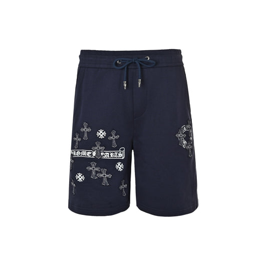 Chrome Hearts cross patch embroidered shorts